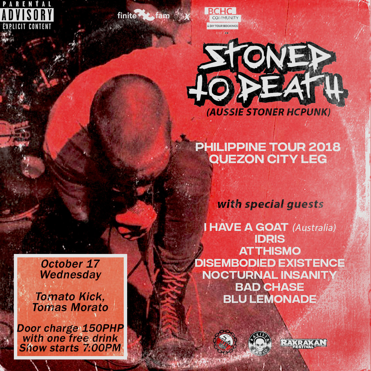 STONED TO DEATH & I HAVE A GOAT PHILIPPINE TOUR – Quezon City Leg